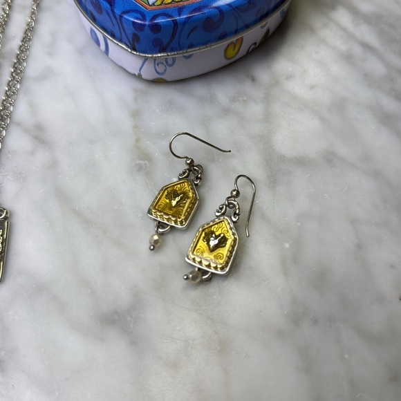 Brighton Heart Charm on Silver Necklace and Matching earrings - Picture 2 of 7